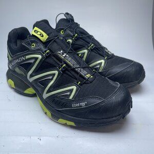 Y2K Men’s Salomon XT Wings 2 Gore-tex Black Green Neon Shoes Men Sz 10 US Read**